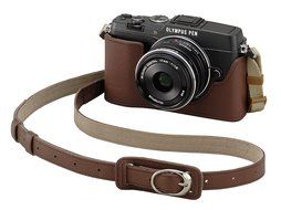 Olympus CS-40B Leather Body Jacket - Brown (for Olympus PEN E-P5) N4