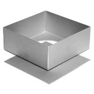Square Cake Pan - Loose Based 9&quot; (Pack of 2)