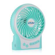 Efluky Mini USB 3 Speeds Rechargeable Portable Table Fan, 4.5-Inch, Black N21