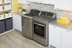LG H/E Ultra large Capacity Top Load Laundry System with Turbo Wash Technology (WT5680HVA_DLEX5680V) ELECTRIC...