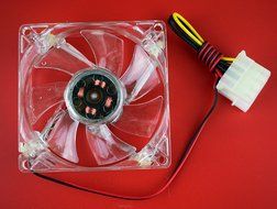 YDLan 80mm X 80mm Quad-4 Colorful LED Ultra Bright Computer Desktop PC Case Clear Cooling Fan 4 pin with screws N2