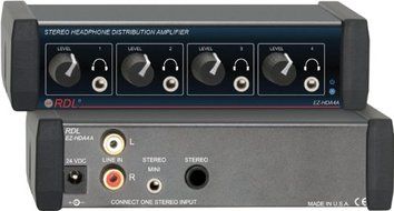 RDL EZ-HDA4A Stereo Headphone Distribution Amplifier