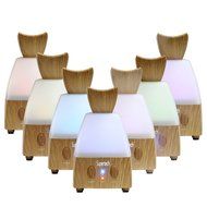 Supertech 100ml Essential Oil Diffusers, Wood Grain Ultrasonic Ion Humidifier Aroma Air Diffuser Can Waterless... N6