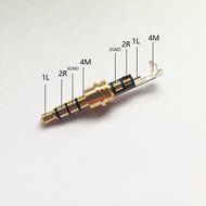 Timibis 6Pcs 4 Pole 3.5mm Male Repair headphone Stereo Jack Plug Metal Audio Soldering &amp; Spring Connector Adaptor... N2