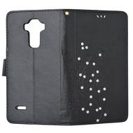 Spritech(TM) LG G Stylo Cellphone Bling Case,PU Leather Wallet Slim Fold Phone Cover 3D Handmade Bling Rhinestone... N33