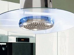 NT AIR Island Range Hood Designer Glass Lights 36" KA-223 NT AIR Made in Italy.