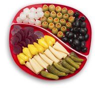 Zak! Designs Moso Divided Plate, 100% Natural Materials and BPA-free, 10.5&quot;, Rye, Set of 6 N11