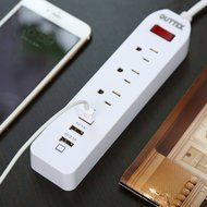 [New] Outtek 6-Outlet Fireproof Surge Protector 1625W/13A with 6 USB Ports (5V/2.4A*2 and 5V/1A*4) Charging Station... N8