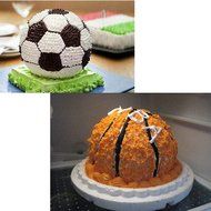 Topro Sports Ball Set 3D Tennis Basket Ball Football Cake Pan half ball
