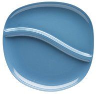 Zak! Designs Moso Divided Plate, 100% Natural Materials and BPA-free, 10.5", Rye, Set of 6 N18