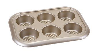 Art and Cook Non-Stick Cup Jumbo Muffin Pan, Champagne