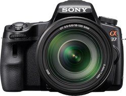 Sony Alpha SLT-A37K 16.1 MP Exmor APS HD CMOS Sensor DSLR with Translucent Mirror Technology and 18-55mm Lens... N6