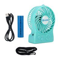 iKKEGOL Mini Portable Wireless Rechargeable Super Strong Wind Fluorescence Cooling Desk Fan - 3 Mode Wind Speed... N7