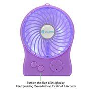 iKKEGOL Mini Portable Wireless Rechargeable Super Strong Wind Fluorescence Cooling Desk Fan - 3 Mode Wind Speed... N8