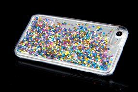 iPhone 7 Case, PHEZEN Christmas Tree Santa Claus Design Cool Quicksand Moving Stars Bling Glitter Floating Dynamic... N93