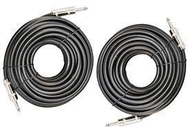 Ignite Pro 2x 1/4" to 1/4" 50 Ft. True 12 Gauge Wire AWG DJ/ Pro Audio Speaker Cable, Pair