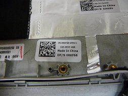 Dell LED RKF68 Gray LCD Back Cover Alienware M11X Top Lid N3