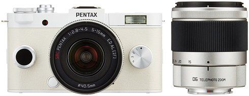 Pentax single-lens camera (Pure White) double zoom kit regular color PENTAX Q-S1 N4