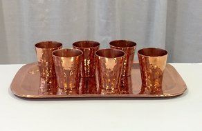 Sertodo Sharpshooter Shot Cups, set of 4, Hammered Copper, 2 fluid ounces N21