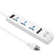BESTEK 3 Universal Outlets Surge Protector Power Strip with 5.2A 4 USB Charging Ports N7