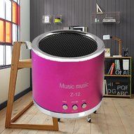Coromose&reg; Wireless Portable Mini Speaker;FM Radio USB SD TF Card MP3 Player(Rose Red)