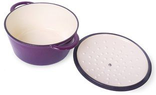 ENAMEL CAST IRON 5-QUART DUTCH OVEN BY SELECT HOME N7