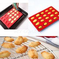 20-Cavity Mini Fancy Madeleine Shell Cake Pan Silicone Mold Cookies Baking Mould N3