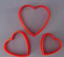 HSE 3pieces/set heart shape biscuit cake moulds cookie cutter fondant sugarcraft mold N2