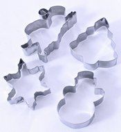 4pcs/lot Cut stainless steel cake mould Christmas cookies baking tools mould