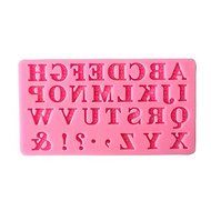 Alphabet Letter Silicone Mold, Mini Size 3D Fondant Cake Decorating Gumpaste Molds for Plaster Russian stamp 14.780.8CM N3