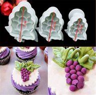 SNW Grapes Embossing Dies Printing Tools Fondant Mold Soap Silicone Bakeware Chocolate Mold Cake Decoration,3...