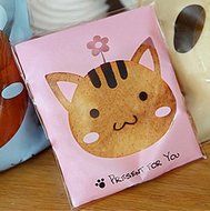 ONOR-Tech 100 PCS Lovely Cute OPP Self Adhesive Cookie Bakery Candy Biscuit Treat Gift Diy Plastic Bag (Flower) N20