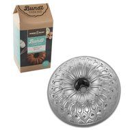 Nordic Ware Stained Glass Cast Aluminum Bundt Pan with Vanilla Bean Cake Mix