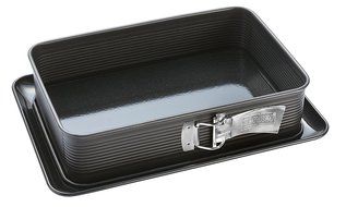 Zenker 7021 Rectancular &quot;Deluxe&quot; Springform, Black/Metallic, 12.60 x 8.86 x 2.76&quot;