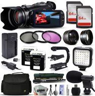 Canon XA10 Professional Camcorder Video Camera + 128GB Memory + Travel Charger + 3 Filters + 2 Batteries + Opteka...