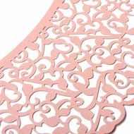 Welldone 100pcs Filigree Vine leaves Laser Hollow Edge Baking Cake Cups Birthday Party (Red) N16
