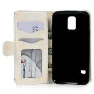 S5 Case,Samsung Galaxy S5 Case (I9600) - Wallet Embossed Totem Flower Design Folio Flip PU Leather with Stand... N6