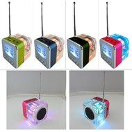 Refresh Your Life Portable Mini Speaker LCD HiFi Music MP3/4 Player Micro SD/TF USB Disk FM Radio N5