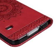 S5 Case,Samsung Galaxy S5 Case (I9600) - Wallet Embossed Totem Flower Design Folio Flip PU Leather with Stand... N8