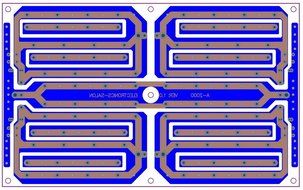 Electronics-Salon 1PCS Capacitor Filter Bare PCB, Support 48pcs D18mm Electrolytic Capacitors.