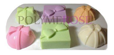 Silicone GIFTS Cake Baking Pan for Baking and for Crafts. 6 Cavity Mold- Silicone by Polymerose T.M. N4