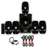 Blue Octave B54 Home Theater 5.1 Bluetooth Speaker System with Optical Input FM USB and 4 Ext. Cables