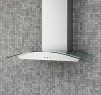 Ancona GC430 Glass Canopy 400 CFM Wall Mount Range Hood, 30-Inch N6