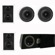 Theater Solutions 5.1 Home Theater 4 Speaker Set with Center, 15&quot; Powered Sub and More TS5W6CC51SET8 N2