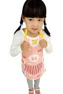 CRB Toddler Little Girls Boys Baking Bakware Cute Chef Baking Top Apron with Pocket (18 Months to 2T, Style #1) N8