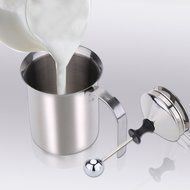 Milk Frother, Newtripod 400ML Stainless Steel Double Mesh Coffee Milk Foamer Cup N4