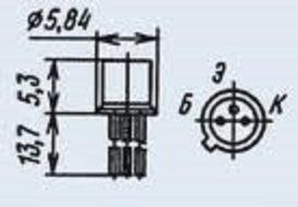 Transistor silicone 2T208L (KT208L) analogue BCY11, BCY30, OC205 USSR 10 pcs