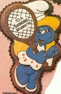 Wilton Smurfette Birthday / Playing Tennis / Christmas Holiday / Valentine Love / Cake Pan (502-4017, 1983) Wallace... N4
