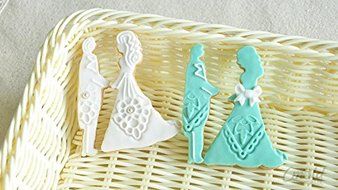Anyana Wedding Bride Groom Biscuit Sugarpaste Mould Cookie Cutters Cake Decorating Tool N6