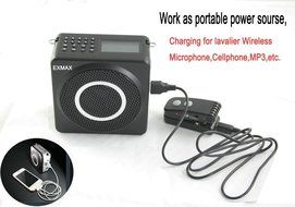 EXMAX E260W 2.4G Wireless Portable Amplifier Dual voice coil speaker LCD Display Support FM MP3 Recording 18W... N4
